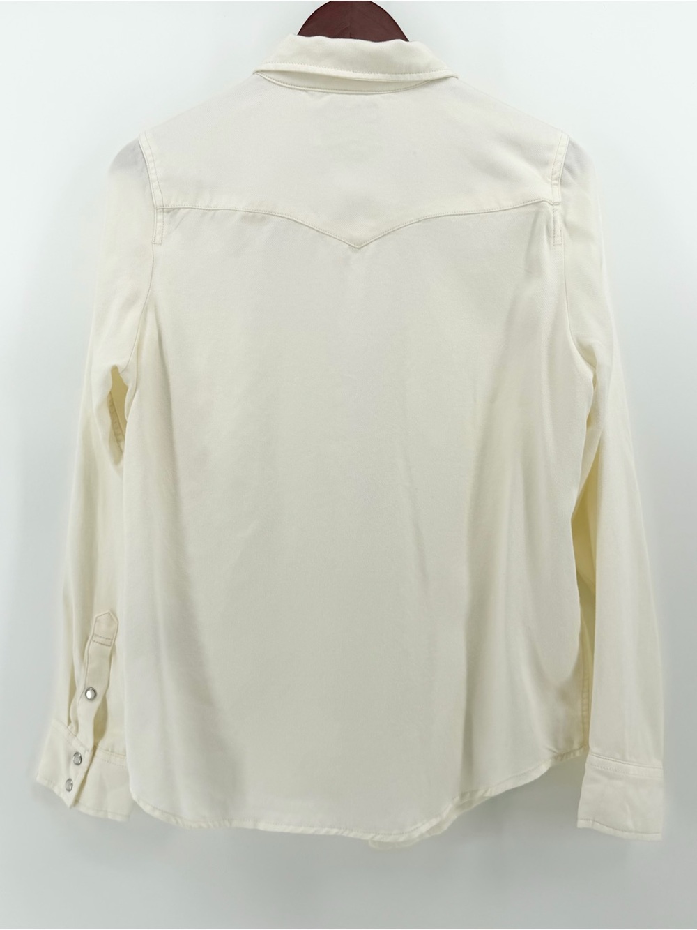 Lily & Lottie Cream Western Pearl Snap Shirt Women’s Large Long Sleeve Rodeo - Picture 3 of 8